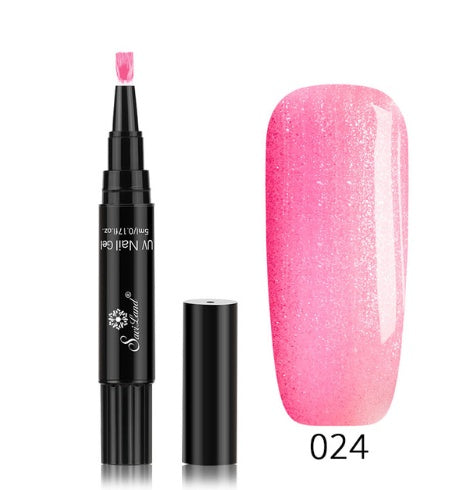3 In 1 Gel Nail Varnish Pen Glitter One Step Nail Art Gel Polish Hybrid 3 In 1 Gel Nail Varnish Pen Glitter One Step Nail Art Gel Polish Hybrid